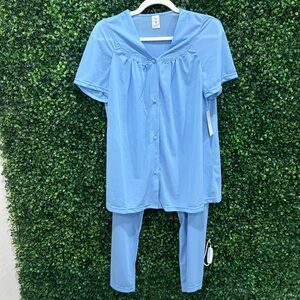 Lissome sleepwear 2pc color blue cold incredible soft size MD